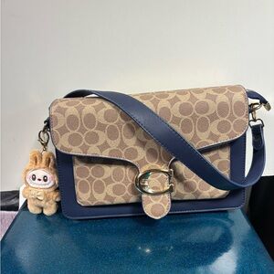 “C” Blue and Tan Crossbody Bag